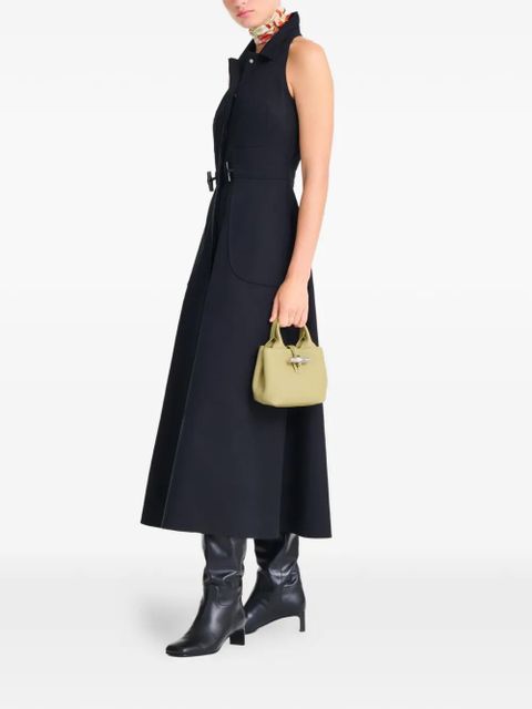 Longchamp Le Roseau XS grained-leather top handle bag - Green - zdjęcie produktu nr 2