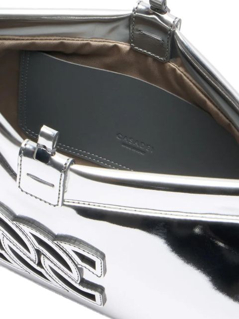 Casadei Interstellar logo-detail shoulder bag - Grey