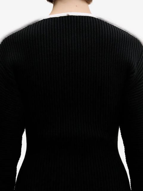 Sportmax ribbed panelled dress - Black