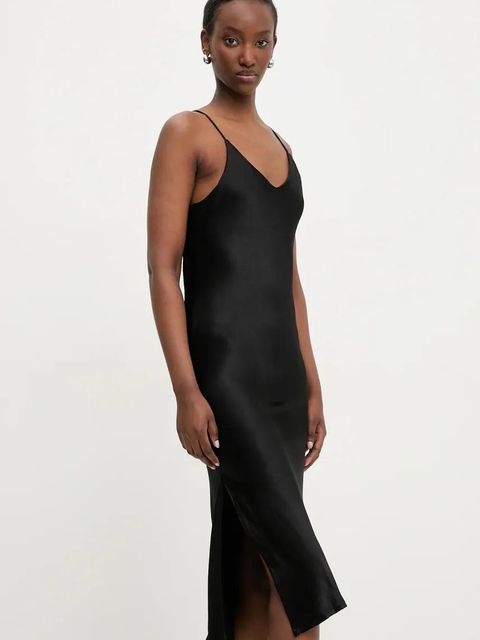 Answear.LAB sukienka kolor czarny maxi dopasowana - zdjęcie produktu nr 1