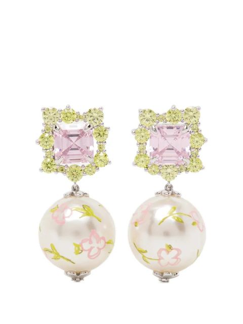 SHUSHU/TONG painted faux-pearl earrings - Silver - zdjęcie produktu nr 1