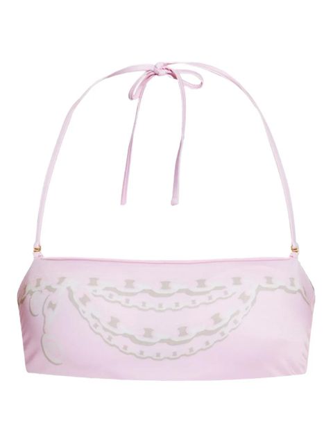 Versace graphic-print bikini top - Pink - zdjęcie produktu nr 1