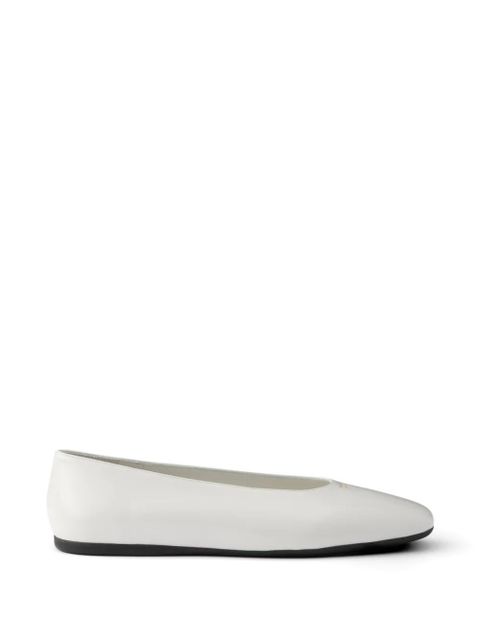 Prada brushed leather ballerinas - White - zdjęcie produktu nr 1