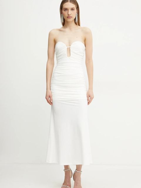 Bardot sukienka kolor biały maxi dopasowana 59692DB1 - zdjęcie produktu nr 1