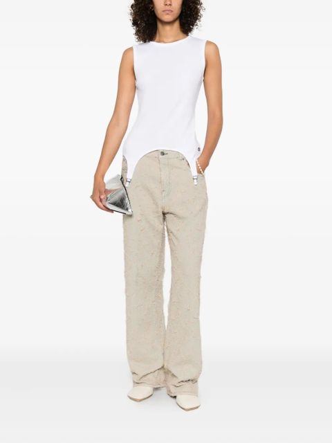 Jean Paul Gaultier appliqué-detail cotton top - White