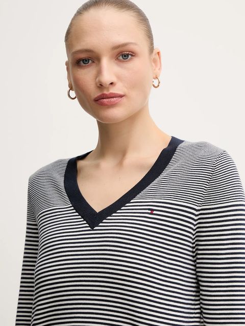 Tommy Hilfiger sweter damski kolor granatowy WW0WW40098