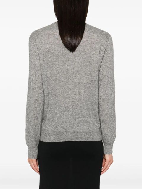 Saint Laurent mélange cashmere-blend jumper - Grey