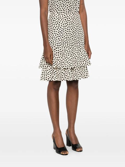 Chloé polka-dot ruffled mini skirt - Neutrals - zdjęcie produktu nr 2