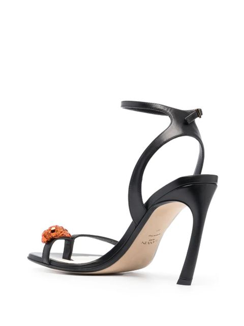 Lanvin crystal-embellished 105mm sandals - Black