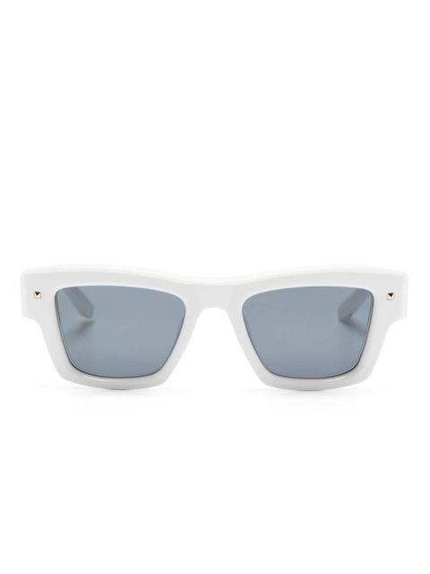 VALENTINO GARAVANI EYEWEAR logo-plaque tinted sunglasses - White - zdjęcie produktu nr 1