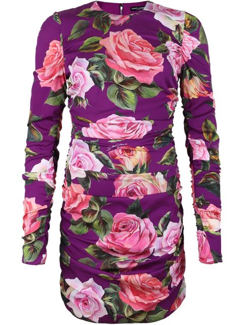 Dolce & Gabbana floral print dress - Purple - zdjęcie produktu nr 1