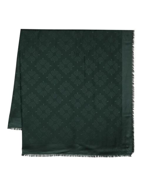 Mulberry Mulberry Tree Square monogram-pattern scarf - Green - zdjęcie produktu nr 1
