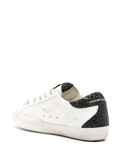 Golden Goose Super-Star glittered sneakers - White