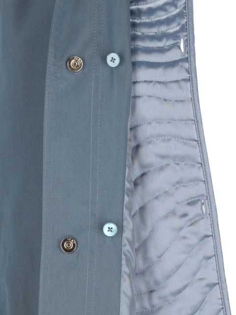 FENDI double-belted quilted coat - Blue