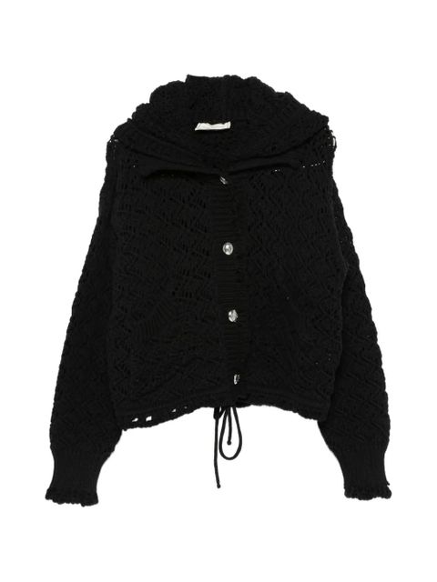 Blumarine crochet-knit cardigan - Black - zdjęcie produktu nr 1