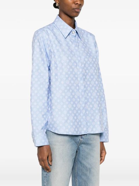 Casablanca monogram-patterned shirt - Blue