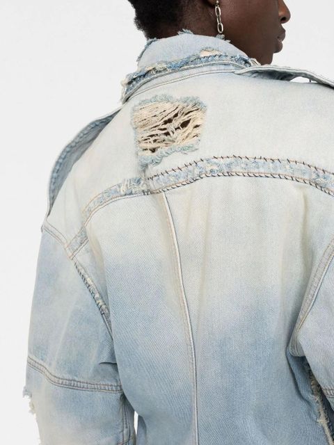 The Attico distressed denim jacket - 176