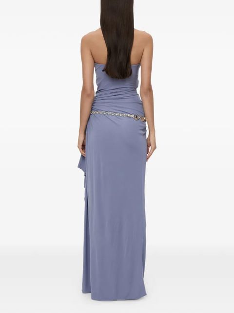Christopher Esber Crystal strapless gown - Blue