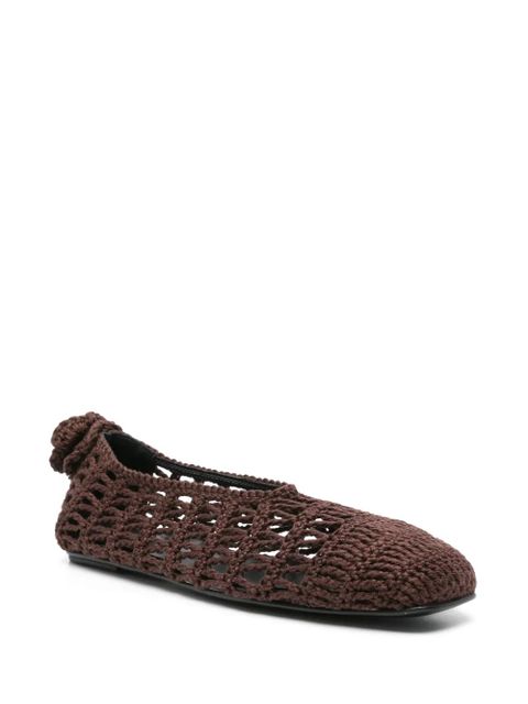 Magda Butrym square-toe ballet flats - Brown