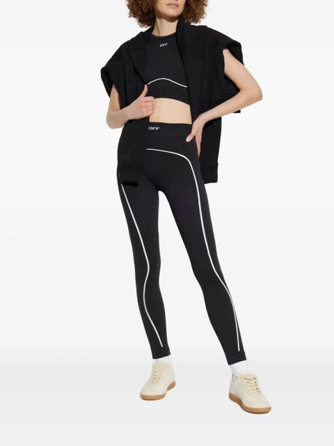 Off-White seamless curved-hem top - Black