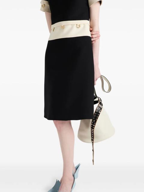 Prada ring-detail midi dress - Black