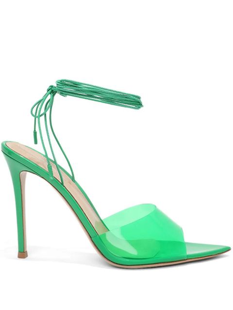 Gianvito Rossi Exclusive Skye 105mm tie-fastening pumps - Green - zdjęcie produktu nr 1