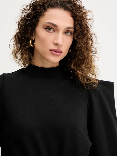 Versace Jeans Couture bluza bawełniana damska kolor czarny gładka 79HAI300 F0010