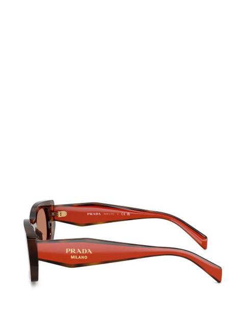 Prada Eyewear geometric-frame sunglasses - Brown