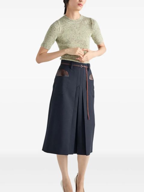 Prada ribbed short-sleeve sweater - Green