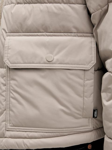 Vans kurtka kolor beżowy zimowa VN000HJV7D61