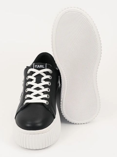 Karl Lagerfeld sneakersy skórzane KREEPER LO kolor czarny KL42311A