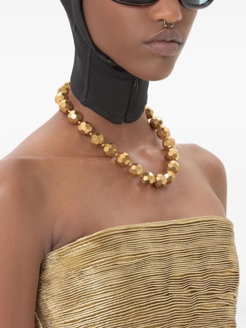 Valentino Garavani faceted-sphere bead necklace - Gold - zdjęcie produktu nr 2