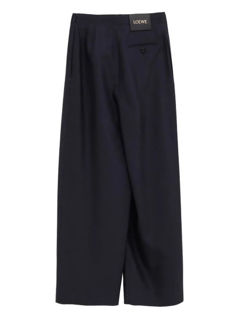 LOEWE pleated leather-belt trousers - Blue - zdjęcie produktu nr 2