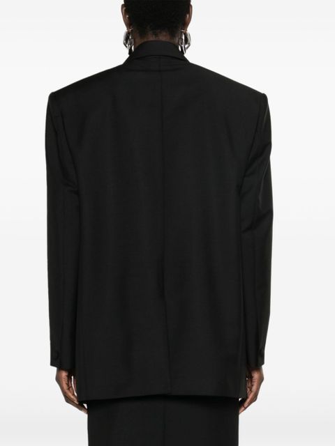 Givenchy double-breasted wool-blend blazer - Black