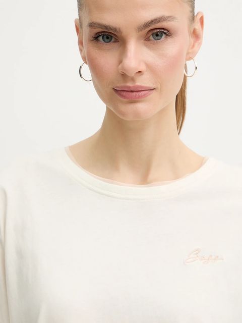 BOSS Orange t-shirt bawełniany C Epliete damski kolor beżowy 50565191
