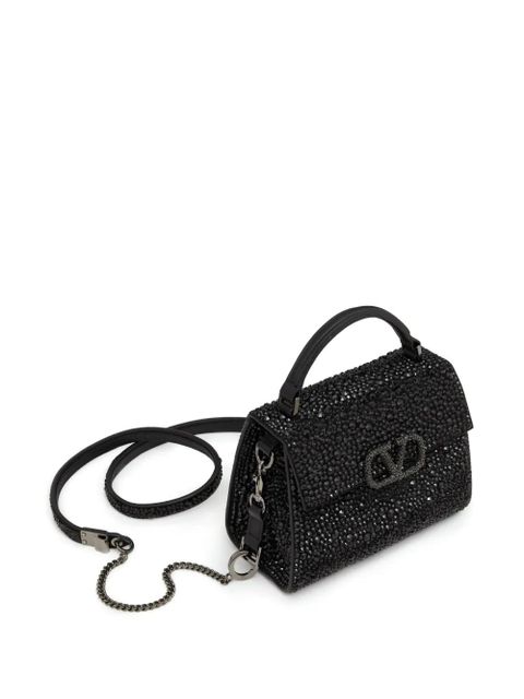 Valentino Garavani VSling crystal-embellished mini bag - Black