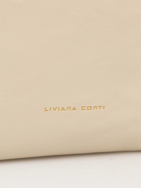 Liviana Conti torebka skórzana kolor beżowy A5WA62