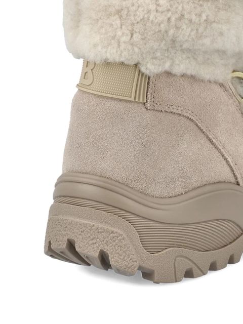 BOGNER shearling lace-up boots - Neutrals