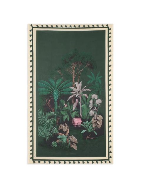 Johanna Ortiz Rainforest Journey floral-print scarves - Green - zdjęcie produktu nr 1