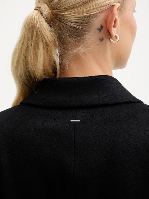 BOSS płaszcz wełniany kolor czarny 50548371