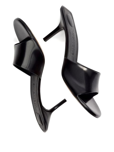 Jacquemus 70mm leather open-toe mules - Black