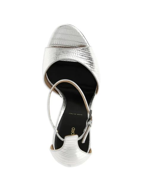 TOM FORD 105mm Tejus buckle sandals - Silver