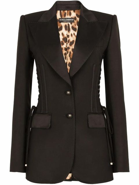 Dolce & Gabbana gabardine single-breasted blazer - Black - zdjęcie produktu nr 1