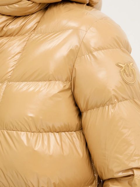 Pinko kurtka kolor beżowy zimowa 101597 A2P7