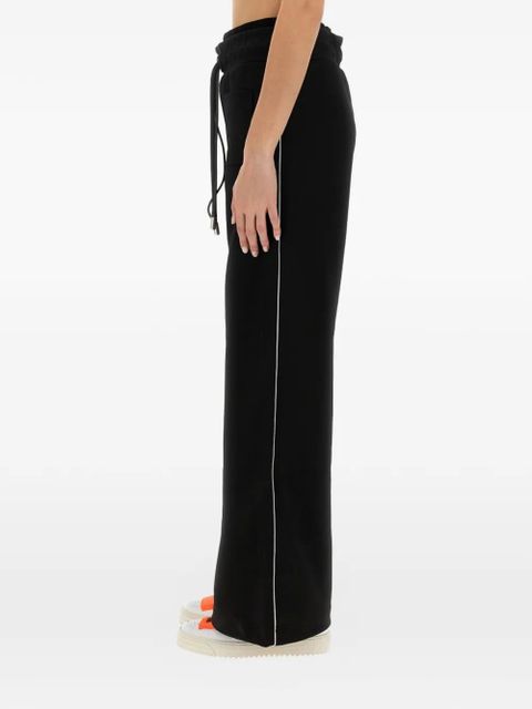Off-White drawstring piping trousers - Black