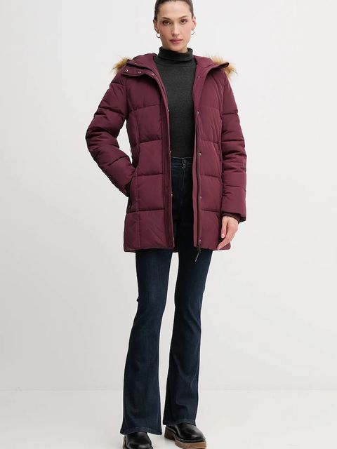 Pepe Jeans kurtka kolor bordowy zimowa PL4024336