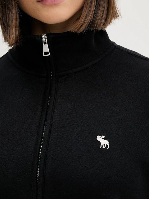 Abercrombie & Fitch bluza damska kolor czarny gładka KI152-5418-900