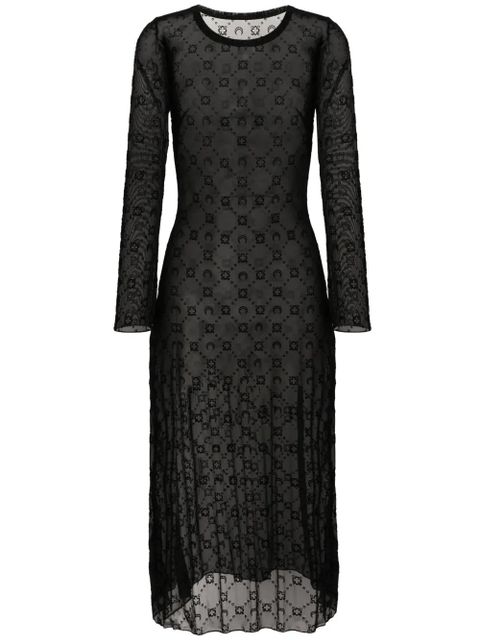 Marine Serre Moonogram mesh dress - Black - zdjęcie produktu nr 1