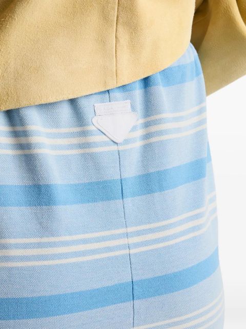 Prada Bayadere print piqué skirt - Blue