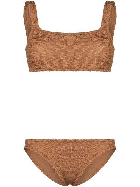Hunza G Xandra crinkle bikini set - Brown - zdjęcie produktu nr 1
